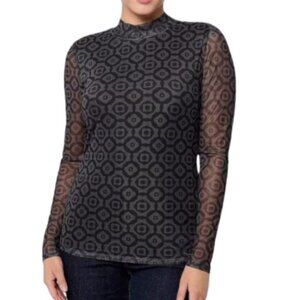 Girl With Curves Printed Knit Mesh Long-NWOT